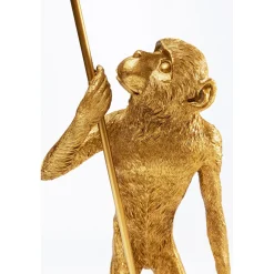 KARE Design Lampes De Table|Lampe A Poser Animal Standing Monkey Dore 51Cm