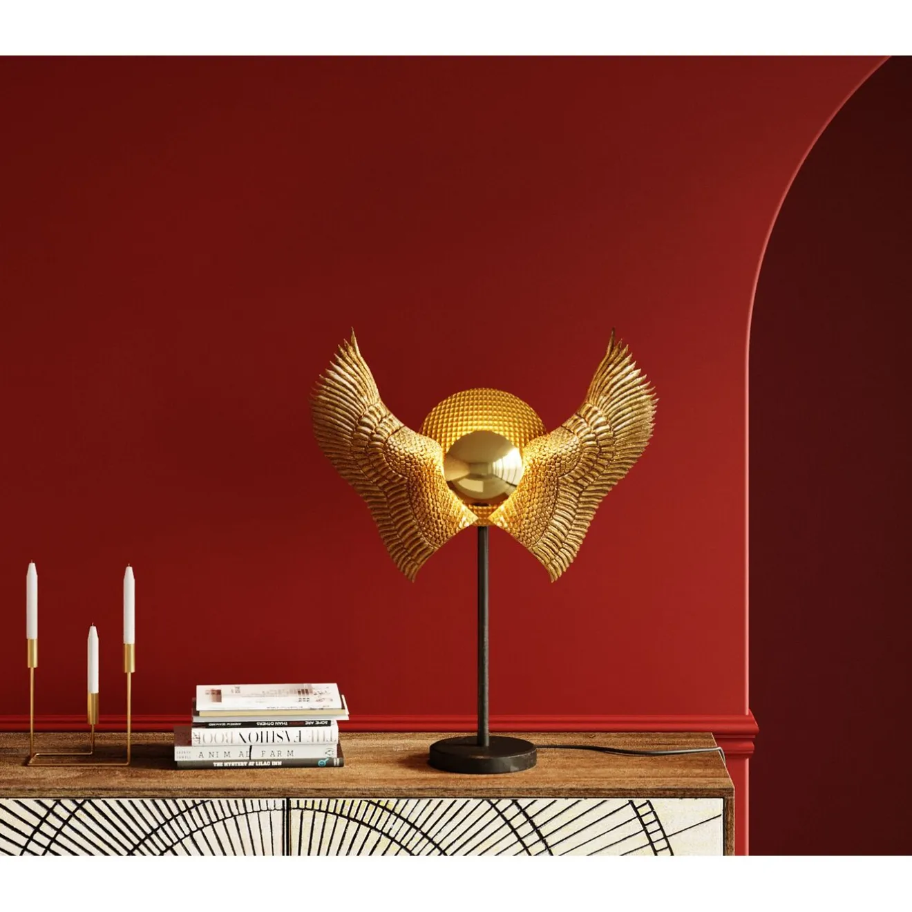 KARE Design Lampes De Table|Lampe A Poser Bird Wings 76Cm