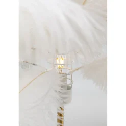 KARE Design Lampes De Table|Lampe A Poser Feather Palm Blanc 60Cm