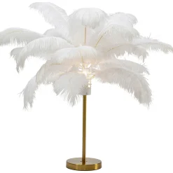 KARE Design Lampes De Table|Lampe A Poser Feather Palm Blanc 60Cm