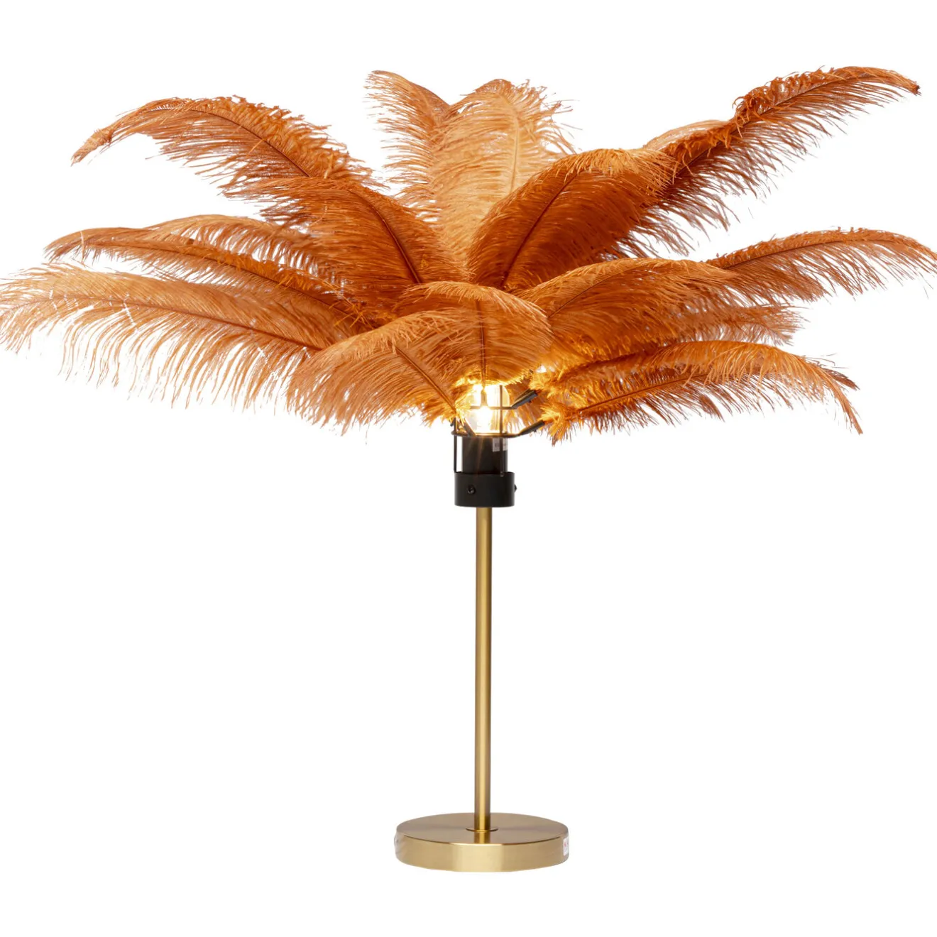 KARE Design Lampes De Table|Lampe A Poser Feather Palm Rusty Red 60Cm