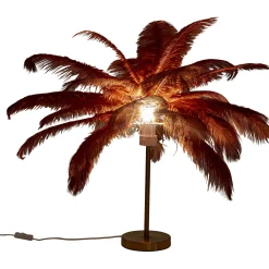 KARE Design Lampes De Table|Lampe A Poser Feather Palm Rusty Red 60Cm