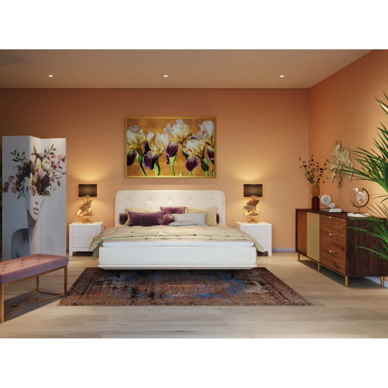 KARE Design Lampes De Table|Lampe A Poser Flores Dore 62Cm