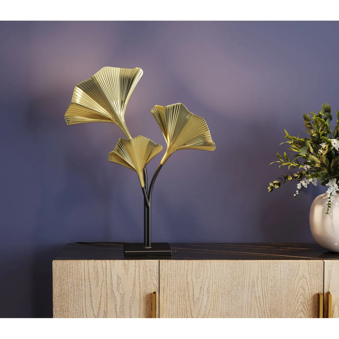 KARE Design Lampes De Table|Lampe A Poser Ginkgo Tre 83