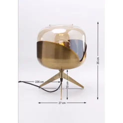KARE Design Lampes De Table|Lampe A Poser Golden Goblet Ball