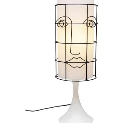 KARE Design Lampes De Table|Lampe A Poser Grid Face Blanc 60Cm