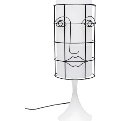 KARE Design Lampes De Table|Lampe A Poser Grid Face Blanc 60Cm