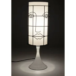 KARE Design Lampes De Table|Lampe A Poser Grid Face Blanc 60Cm