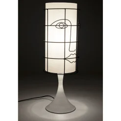 KARE Design Lampes De Table|Lampe A Poser Grid Face Blanc 60Cm