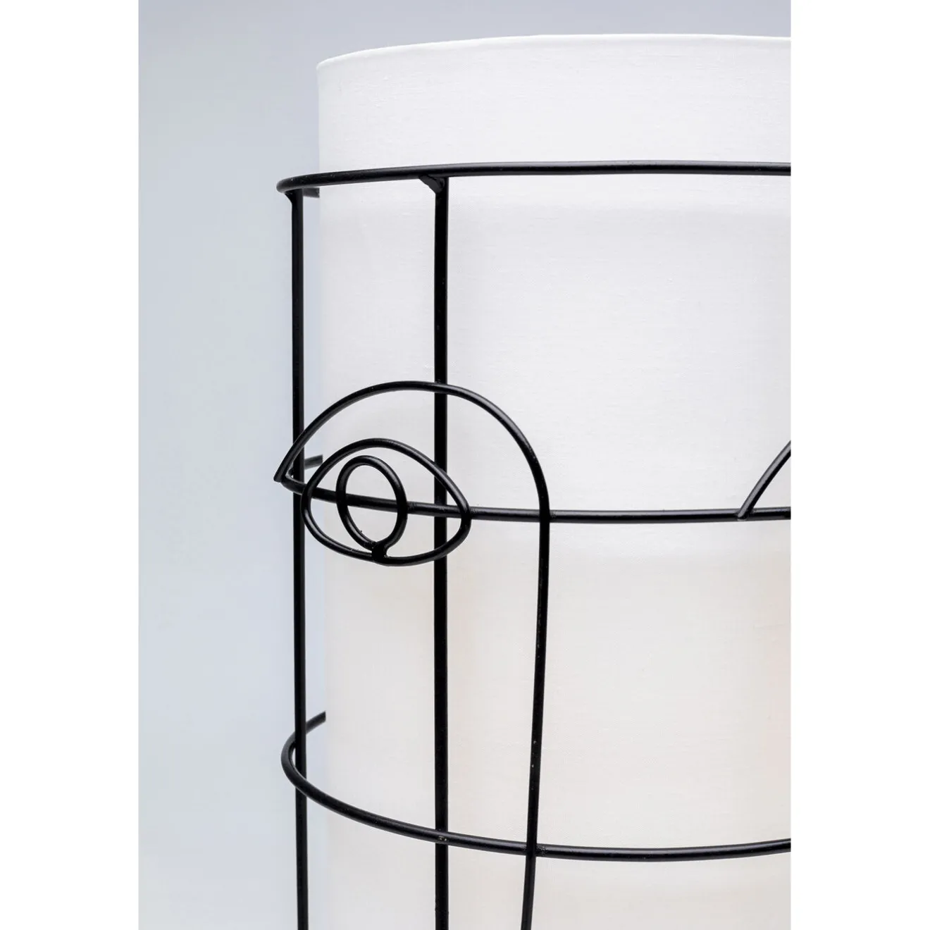 KARE Design Lampes De Table|Lampe A Poser Grid Face Blanc 60Cm