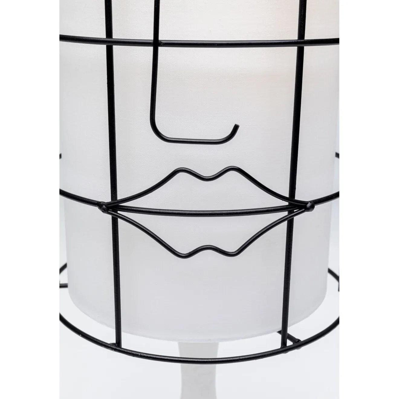 KARE Design Lampes De Table|Lampe A Poser Grid Face Blanc 60Cm