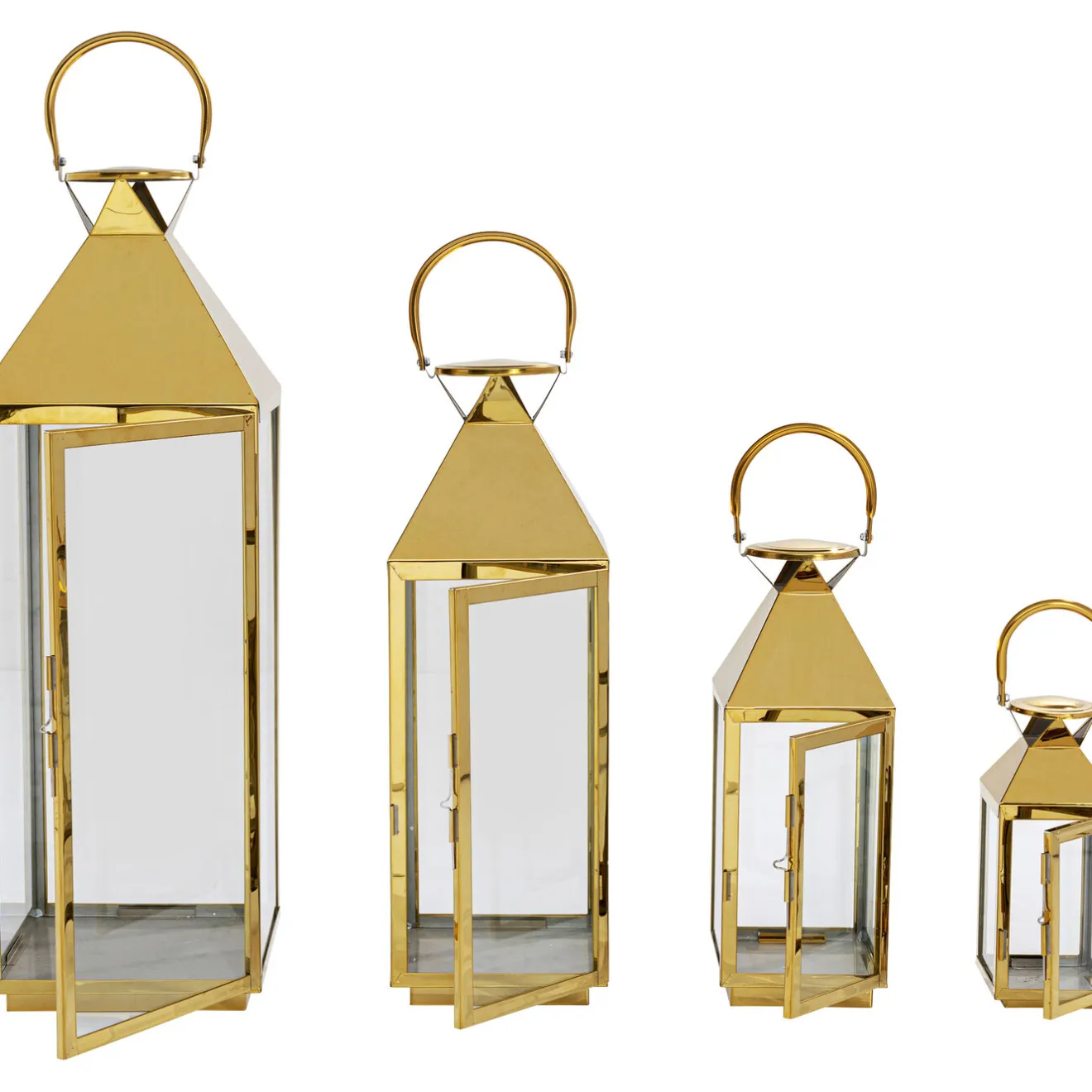 KARE Design Lanternes|Lanterne Giardino Dore (4/Set)