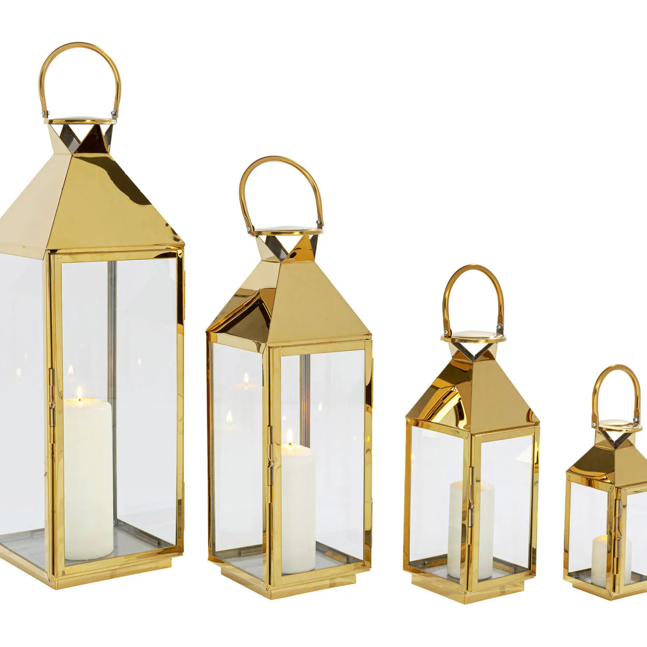 KARE Design Lanternes|Lanterne Giardino Dore (4/Set)
