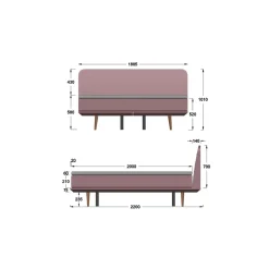 KARE Design Lits Boxspring|Lit Boxspring Luna Bleu 180X200