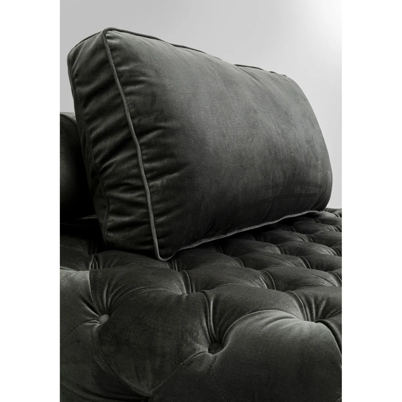 KARE Design Chaises Longues|Lit D Appoint Bottone Velours Gris