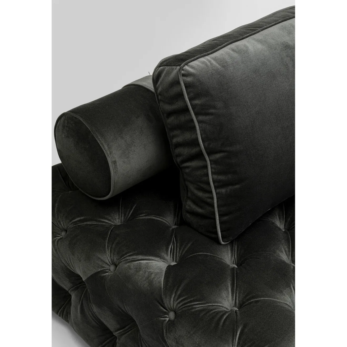 KARE Design Chaises Longues|Lit D Appoint Bottone Velours Gris