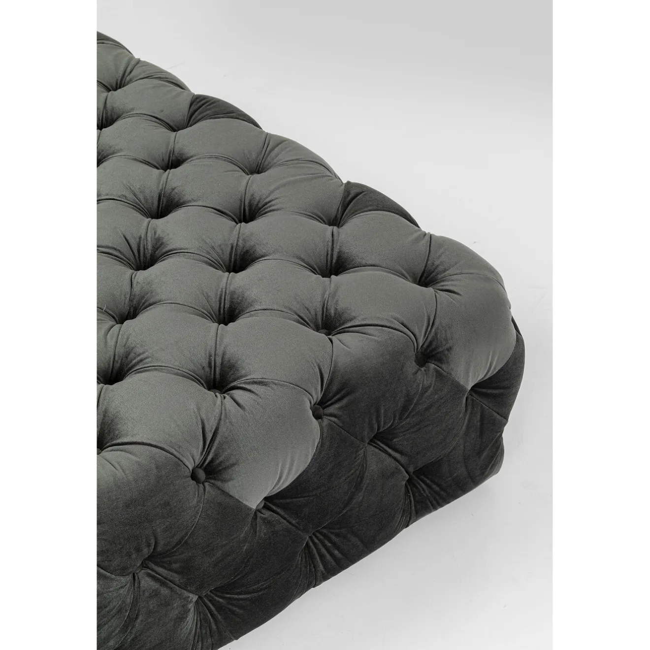 KARE Design Chaises Longues|Lit D Appoint Bottone Velours Gris