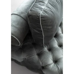 KARE Design Chaises Longues|Lit D Appoint Bottone Velours Gris