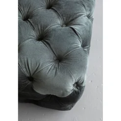 KARE Design Chaises Longues|Lit D Appoint Bottone Velours Gris