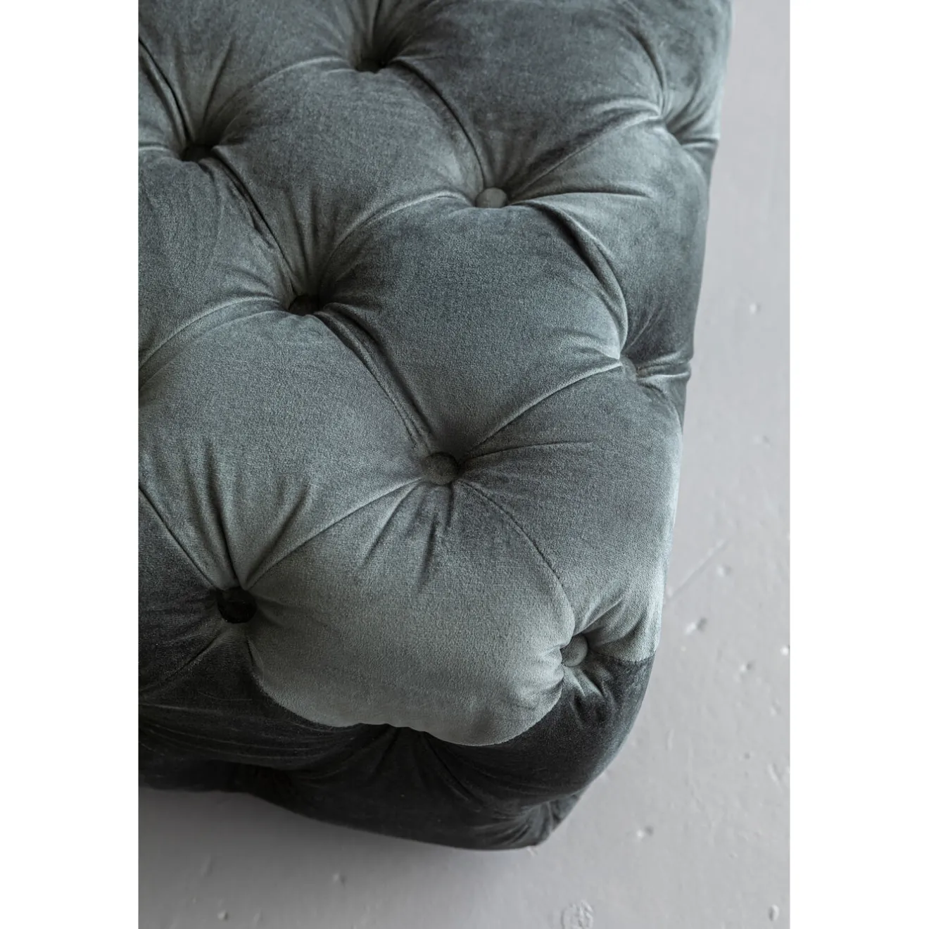 KARE Design Chaises Longues|Lit D Appoint Bottone Velours Gris