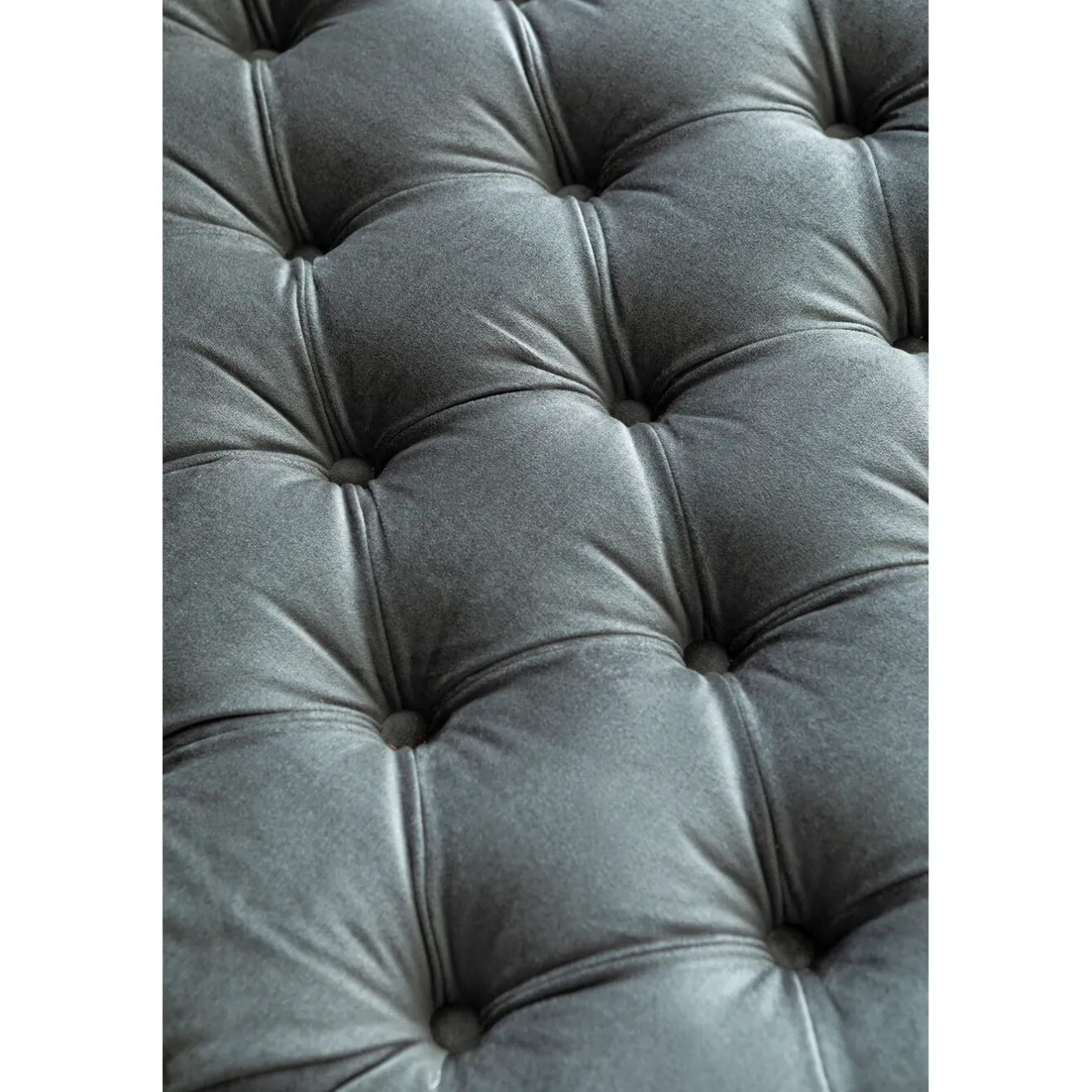 KARE Design Chaises Longues|Lit D Appoint Bottone Velours Gris