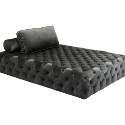 KARE Design Chaises Longues|Lit D Appoint Bottone Velours Gris