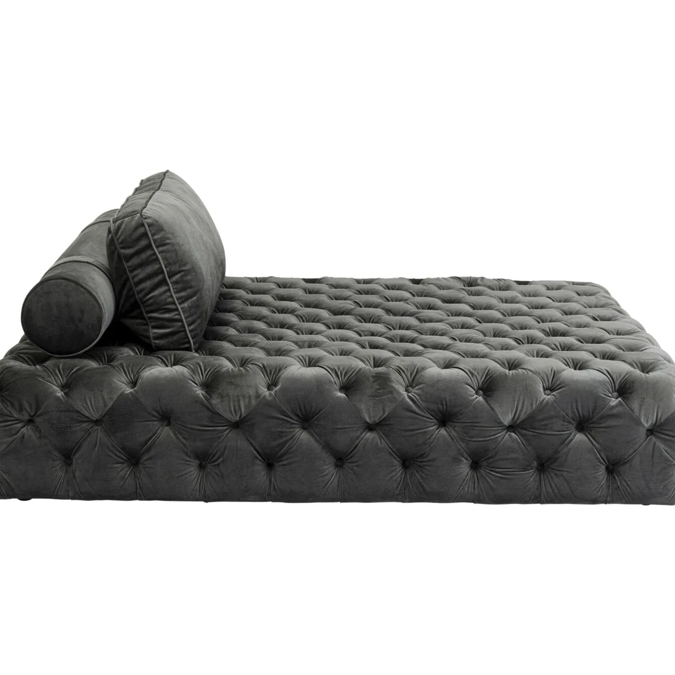 KARE Design Chaises Longues|Lit D Appoint Bottone Velours Gris