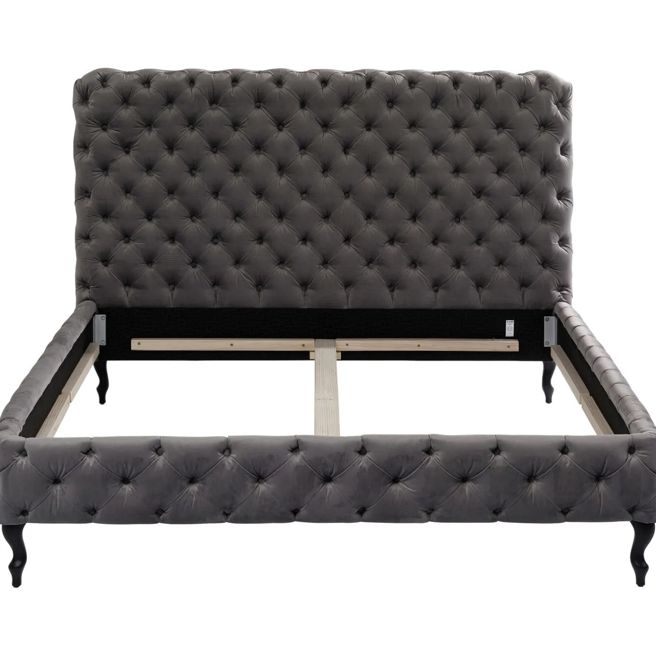 KARE Design Lits Rembourres|Lit Desire Haut Gris Argente 180X200Cm