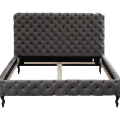 KARE Design Lits Rembourres|Lit Desire Haut Gris Argente 160X200Cm