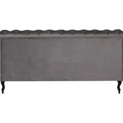 KARE Design Lits Rembourres|Lit Desire Velvet Silver Grey 200X200Cm