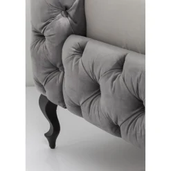 KARE Design Lits Rembourres|Lit Desire Velvet Silver Grey 160X200 Cm