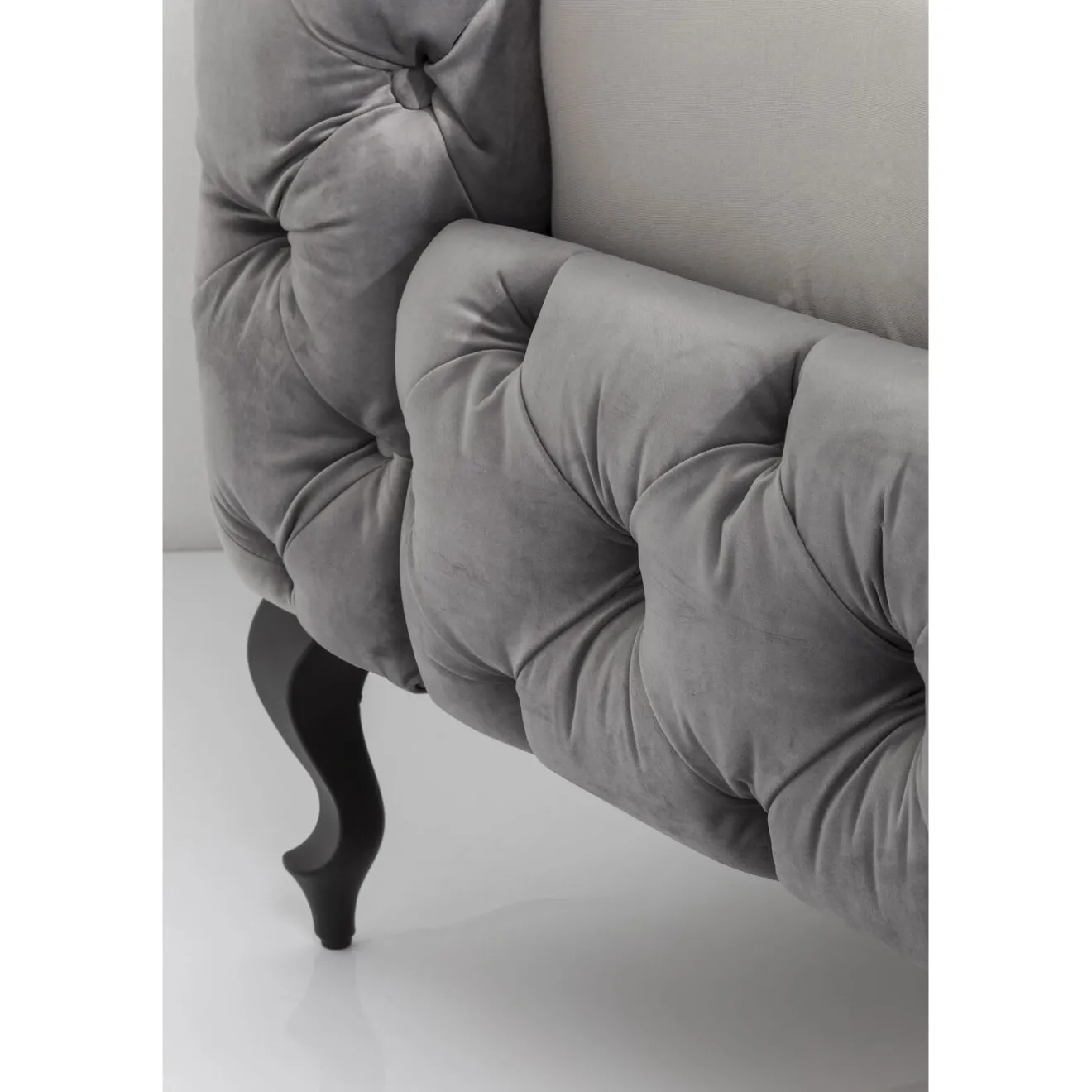 KARE Design Lits Rembourres|Lit Desire Velvet Silver Grey 160X200 Cm