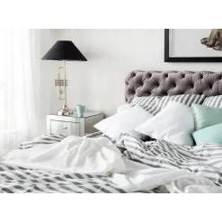 KARE Design Lits Rembourres|Lit Desire Velvet Silver Grey 160X200 Cm