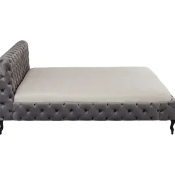 KARE Design Lits Rembourres|Lit Desire Velvet Silver Grey 160X200 Cm