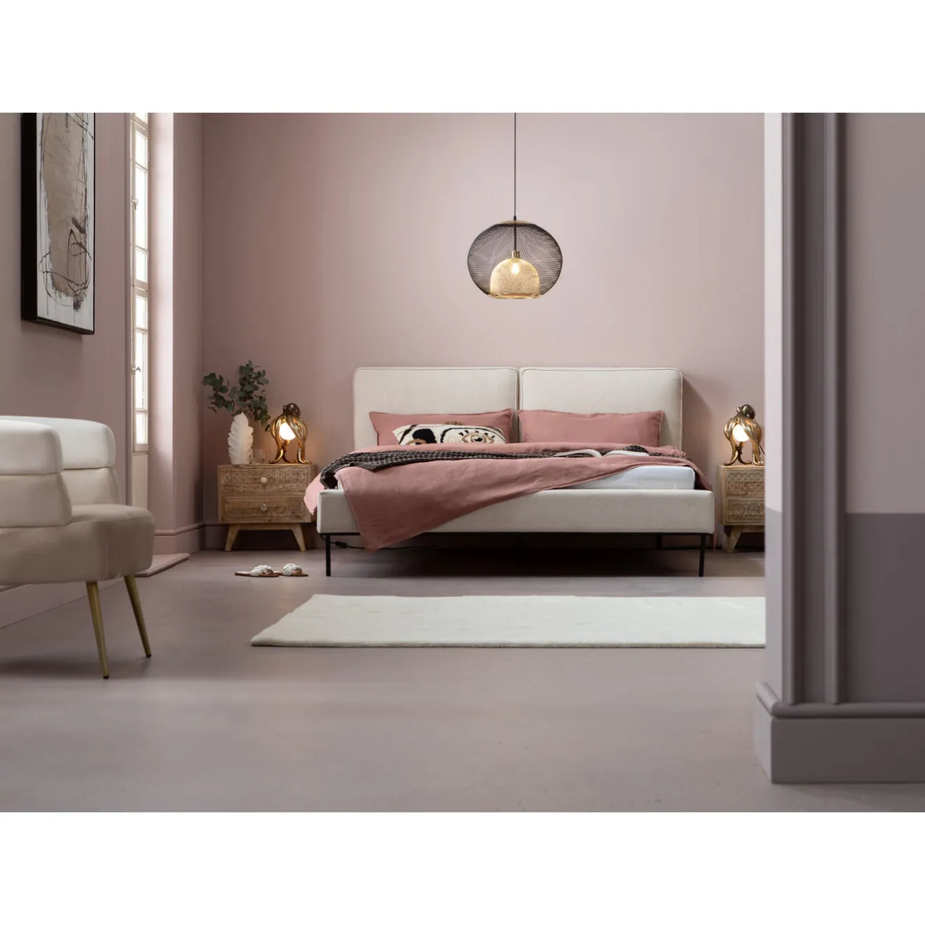 KARE Design Lits Rembourres|Lit East Side Beige 160X200Cm