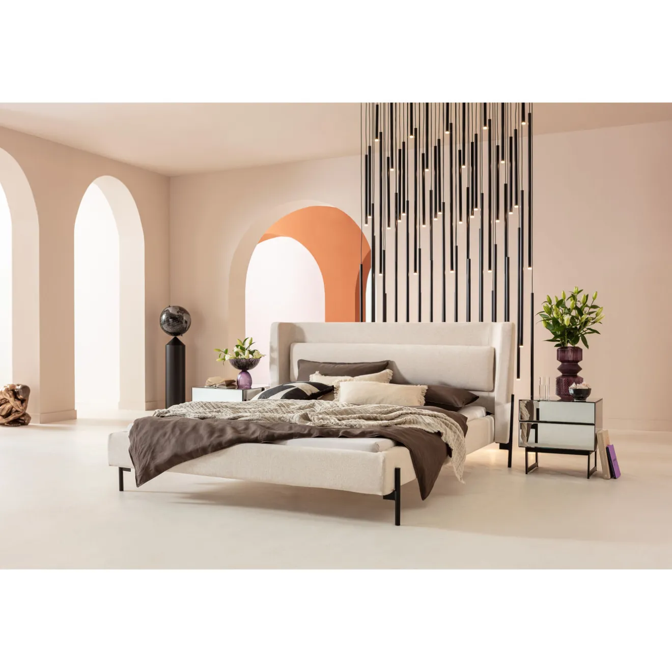 KARE Design Lits Rembourres|Lit Tivoli Ecru 160X200