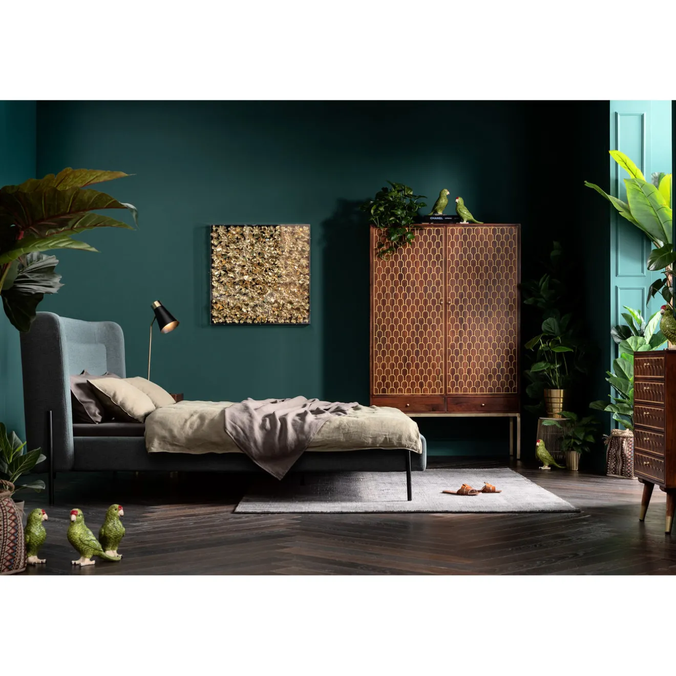 KARE Design Lits Rembourres|Lit Tivoli Vert 160X200Cm