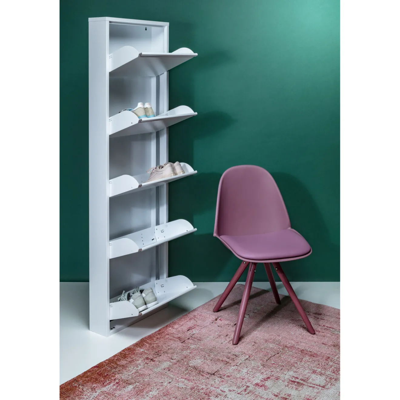 KARE Design Rangements À Chaussures Rabattables|Meuble À Chaussures Caruso 5 Blanc (Mailorder)