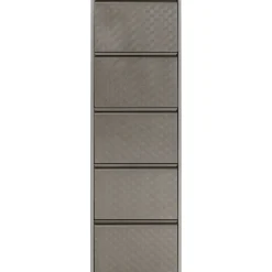 KARE Design Rangements À Chaussures Rabattables|Meuble À Chaussures Caruso 5 Alu Brosse