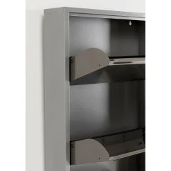 KARE Design Rangements À Chaussures Rabattables|Meuble À Chaussures Caruso 5 Alu Brosse