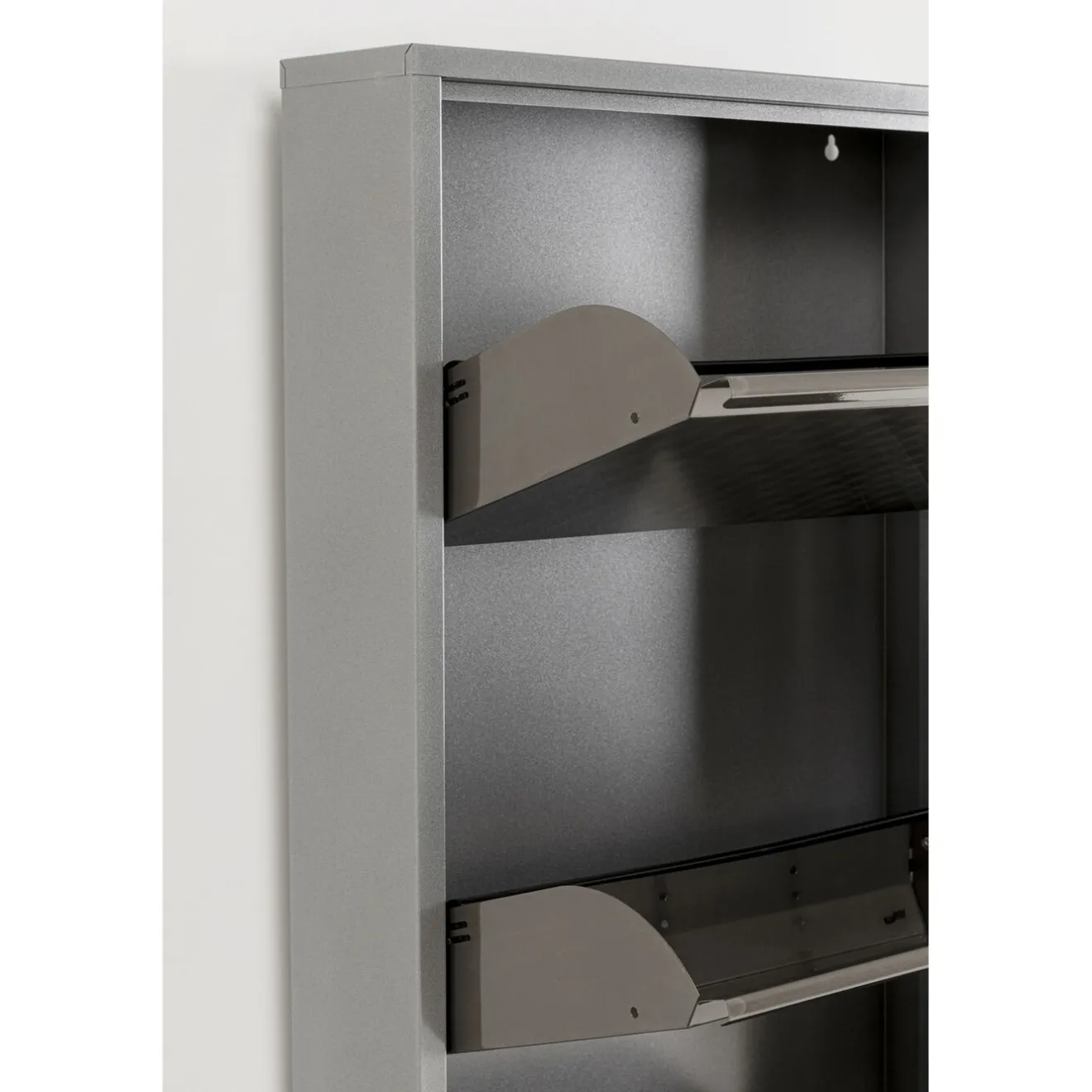 KARE Design Rangements À Chaussures Rabattables|Meuble À Chaussures Caruso 5 Alu Brosse