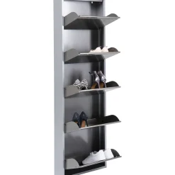 KARE Design Rangements À Chaussures Rabattables|Meuble À Chaussures Caruso 5 Alu Brosse