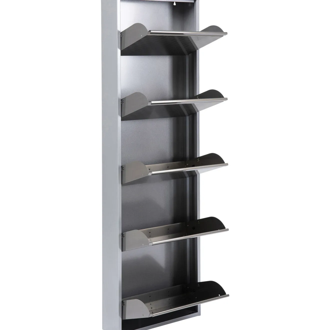 KARE Design Rangements À Chaussures Rabattables|Meuble À Chaussures Caruso 5 Alu Brosse