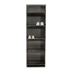 KARE Design Rangements À Chaussures Rabattables|Meuble À Chaussures Caruso 5 Alu Brosse