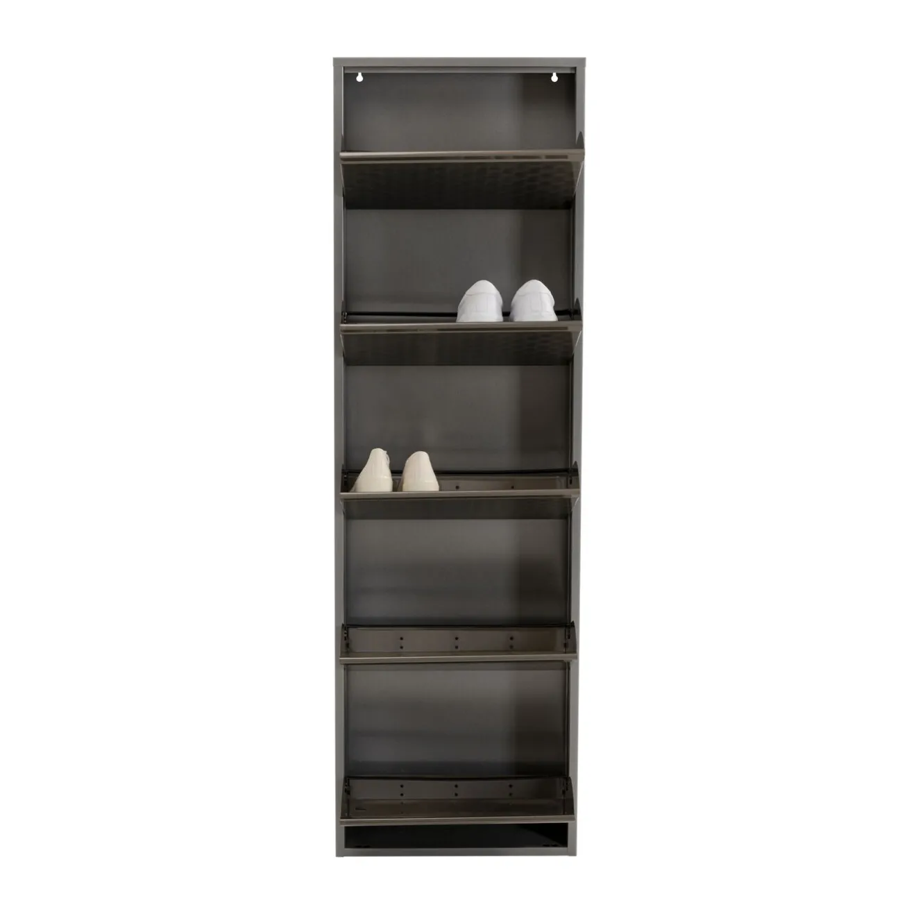 KARE Design Rangements À Chaussures Rabattables|Meuble À Chaussures Caruso 5 Alu Brosse