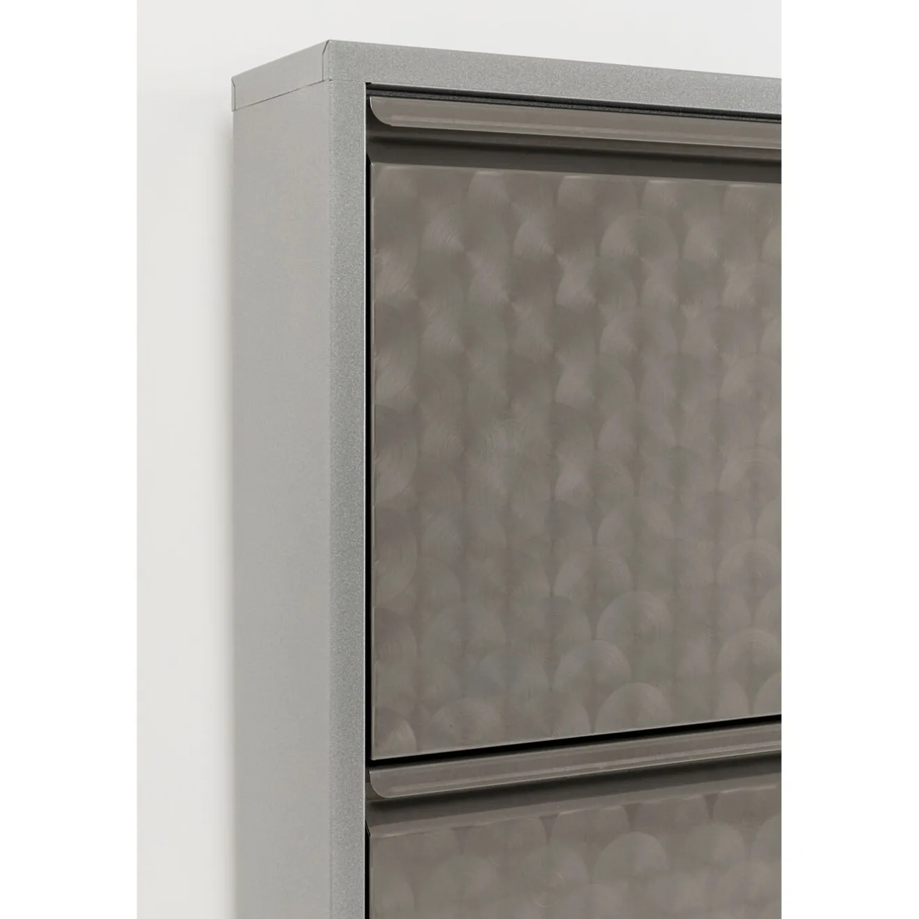 KARE Design Rangements À Chaussures Rabattables|Meuble À Chaussures Caruso 5 Alu Brosse