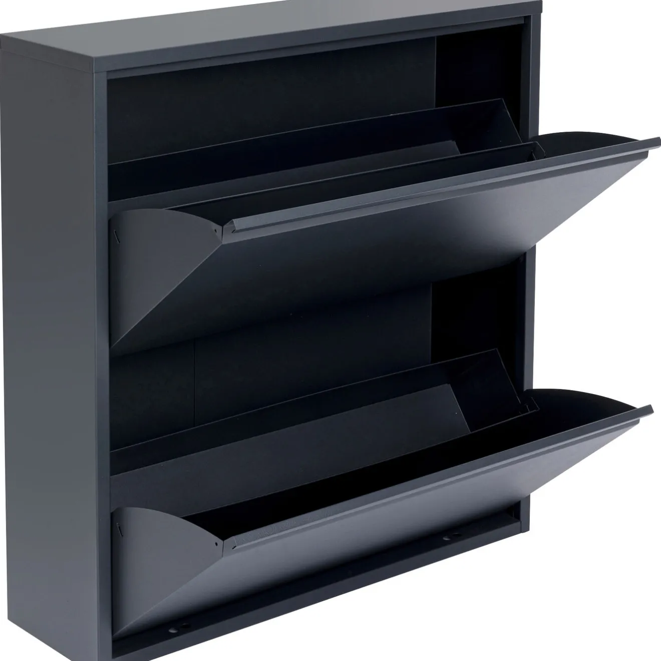 KARE Design Rangements À Chaussures Rabattables|Meuble À Chaussures Caruso 2 Double Anthracite