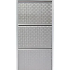 KARE Design Rangements À Chaussures Rabattables|Meuble À Chaussures Caruso 3 Alu Brosse