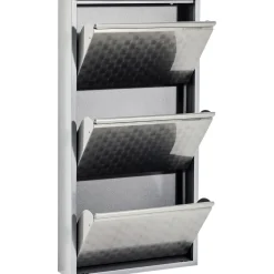 KARE Design Rangements À Chaussures Rabattables|Meuble À Chaussures Caruso 3 Alu Brosse