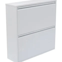 KARE Design Rangements À Chaussures Rabattables|Meuble À Chaussures Caruso 2 Double Blanc